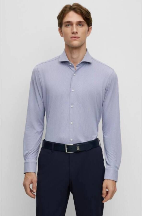 Hugo Boss Formal Shirts Blauw Heren