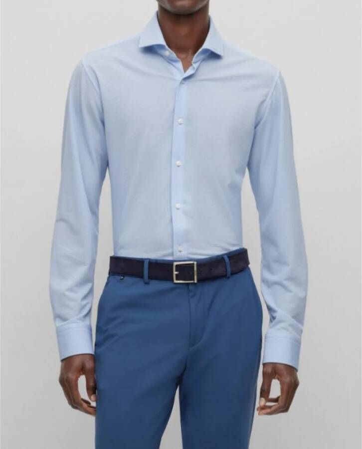 Hugo Boss Formal Shirts Blauw Heren