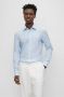 Boss Slank fit shirt gemaakt van ijzerlichtelastische katoenen popeline Blauw Heren - Thumbnail 6