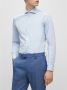 Hugo Boss Slim Fit Stretch Katoenen Overhemd met Stijlvolle Details Blue Heren - Thumbnail 3