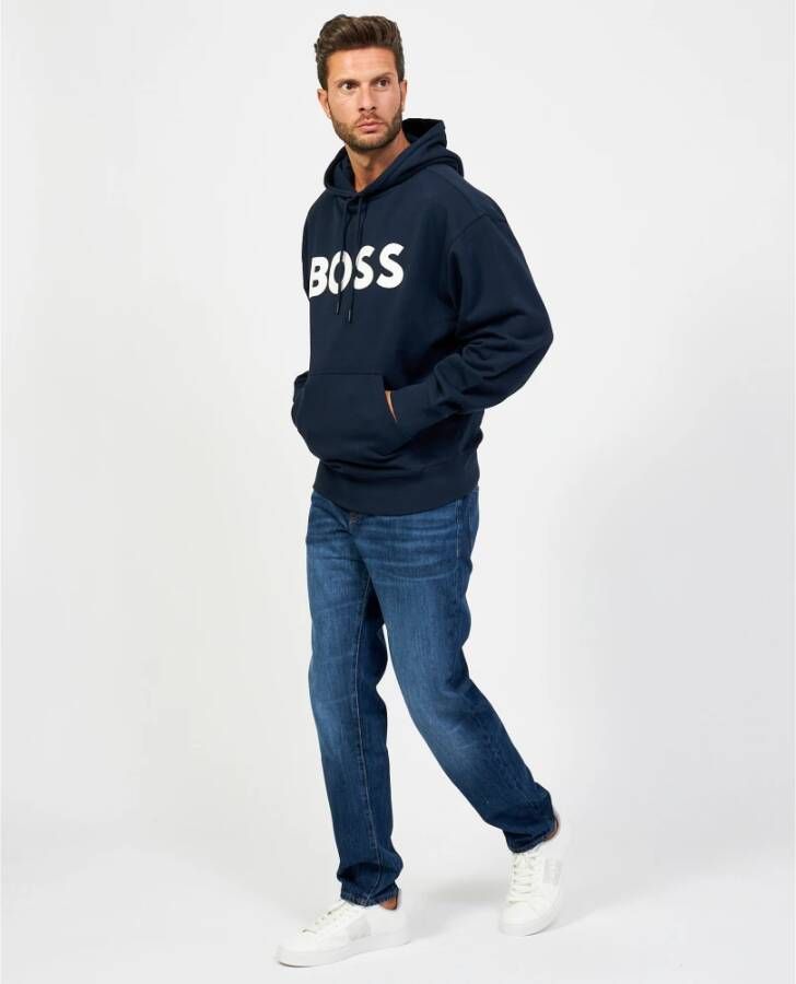Hugo Boss Hoodies Blauw Heren