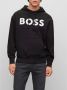 Boss Zwarte Katoenen Sweatshirt met Logo Print Black Heren - Thumbnail 7