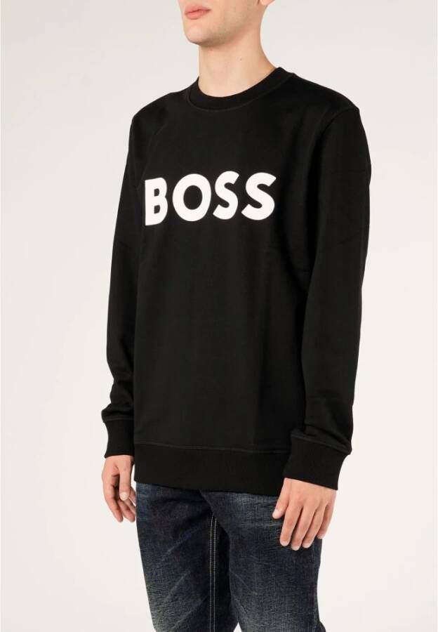 Hugo Boss Logo Sweater Zwart Heren