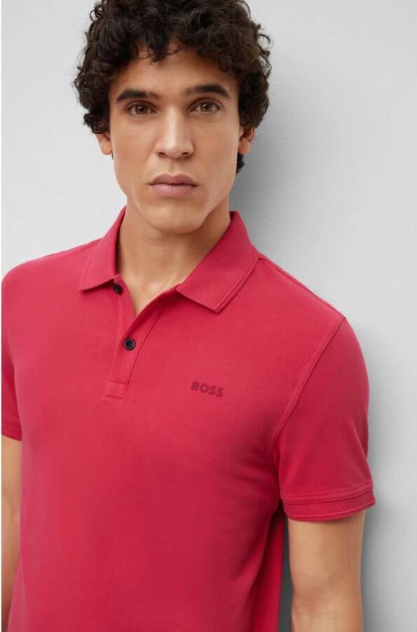 Hugo Boss Polo Shirts Roze Heren