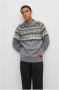 HUGO Gebreide pullover met labelpatch - Thumbnail 3