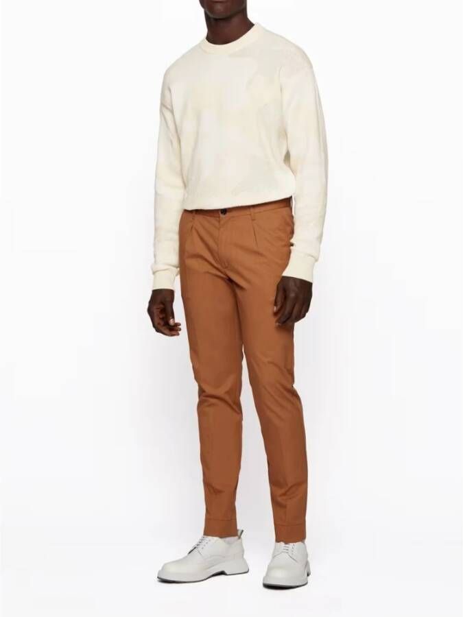 Hugo Boss Trui met ronde hals Beige Heren