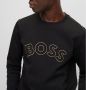 BOSS Green Sweatshirt met labelstitching model 'SALBO' - Thumbnail 2