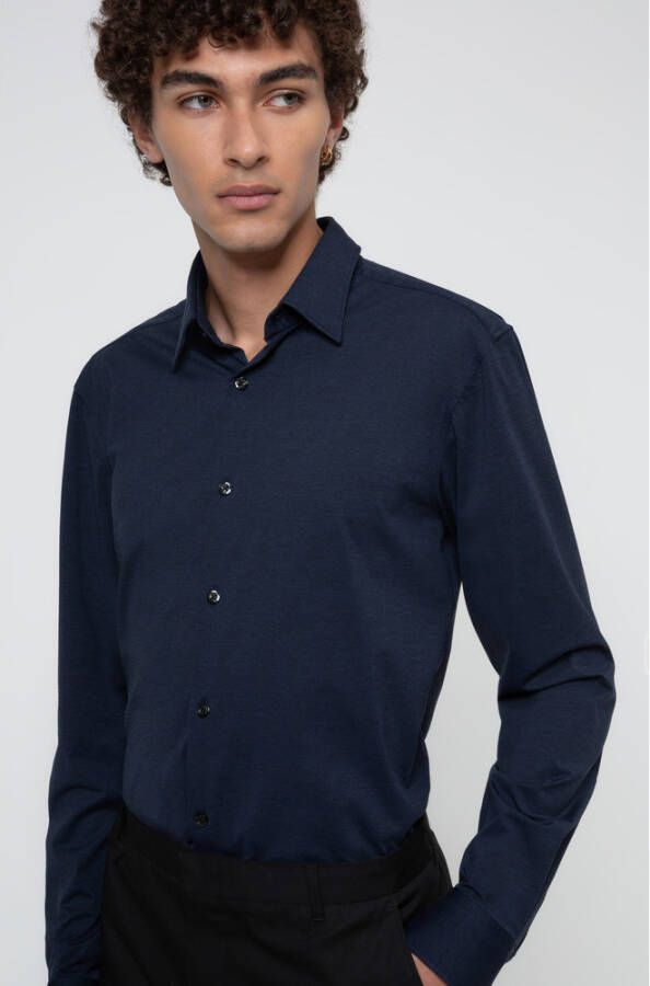 Hugo Boss Normaal Overhemd Blauw Heren