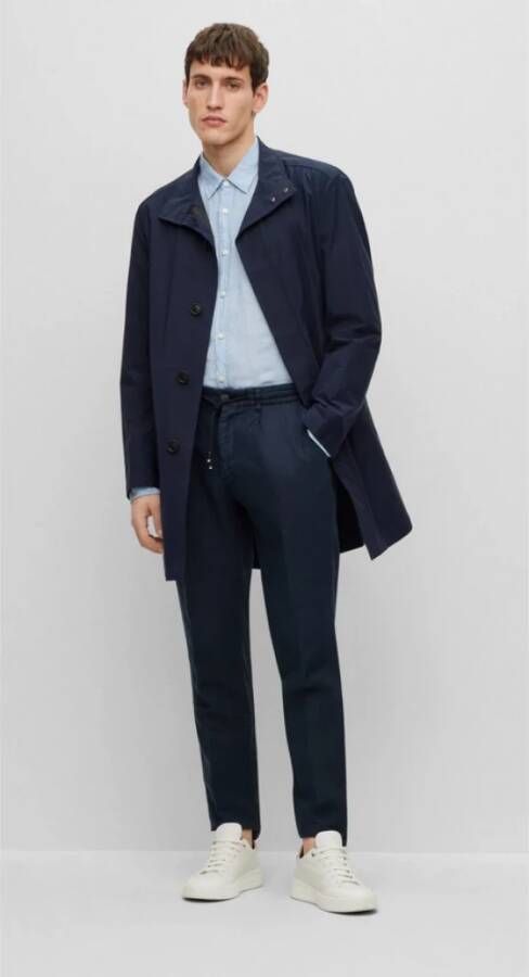 Hugo Boss Shirts Blauw Heren