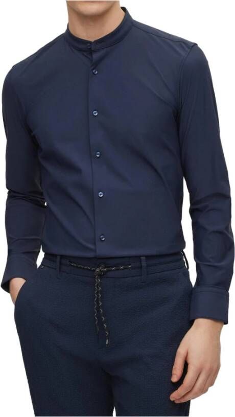 Hugo Boss Shirts Blauw Heren