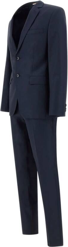 Hugo Boss Single Breasted Suits Blauw Heren