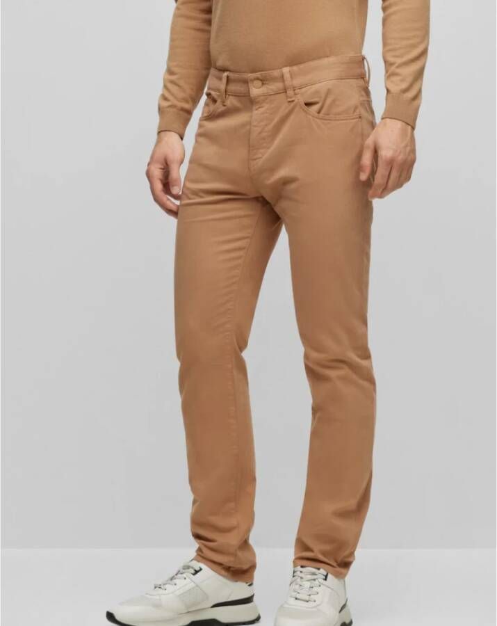 Hugo Boss Slim-fit Trousers Beige Heren
