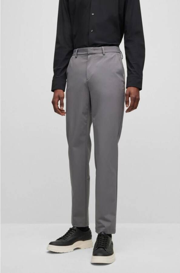 Hugo Boss Slim-fit Trousers Grijs Heren