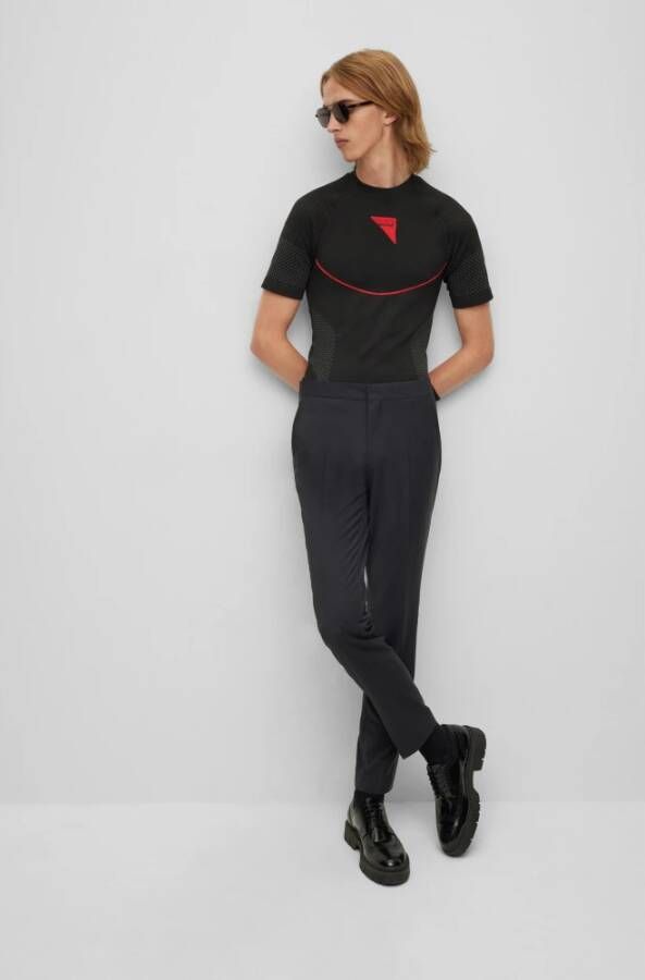 Hugo Boss Slim-fit Trousers Zwart Heren