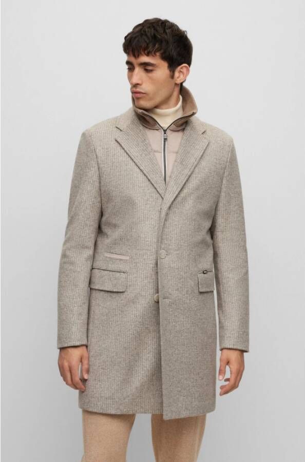 Hugo Boss Stijlvolle Boss Jas Beige Heren