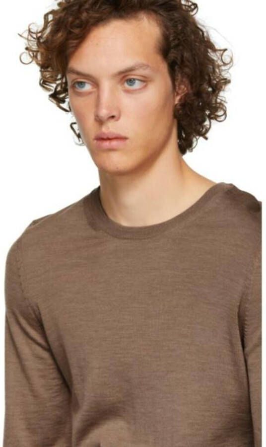Hugo Boss Truien met ronde hals Beige Heren