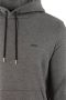 Hugo Boss sweater hoodie grijs effen katoen met buidel - Thumbnail 3