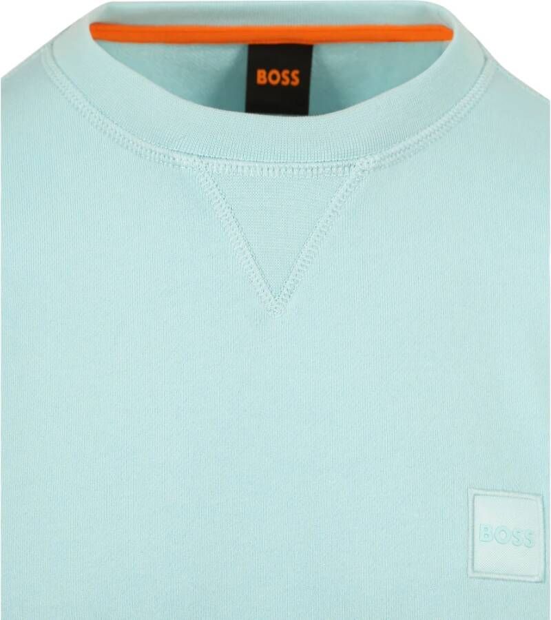 Hugo Boss Sweater Westart Open Blauw Heren