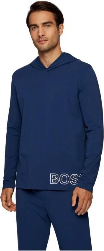 Hugo Boss Sweatshirts Blauw Heren
