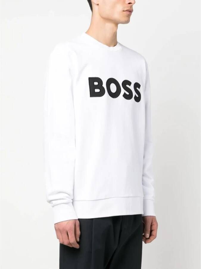 Hugo Boss Sweatshirts Wit Heren