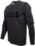 Hugo Boss sweater ronde hals zwart effen katoen - Thumbnail 3
