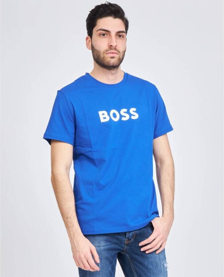 Hugo Boss T-Shirts Blauw Heren