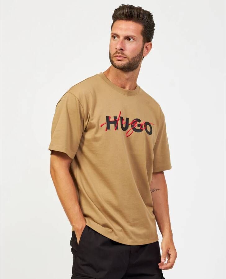 Hugo Boss T-Shirts Bruin Heren