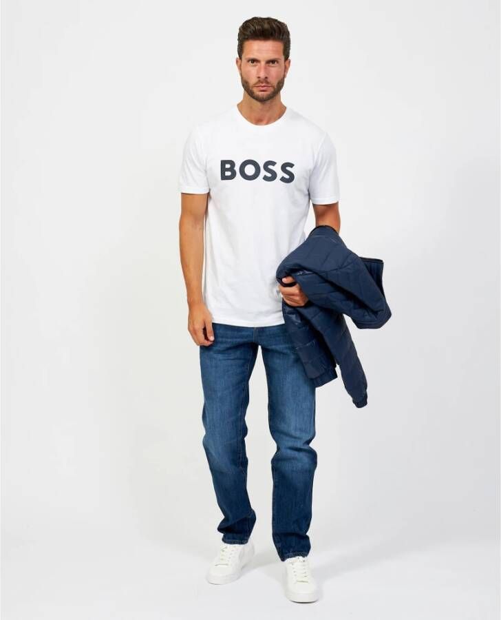 Hugo Boss T-shirts en Polos Wit White Heren
