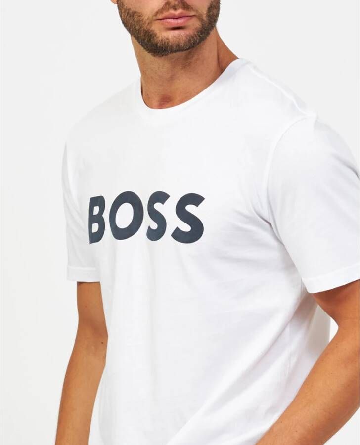 Hugo Boss T-shirts en Polos Wit White Heren