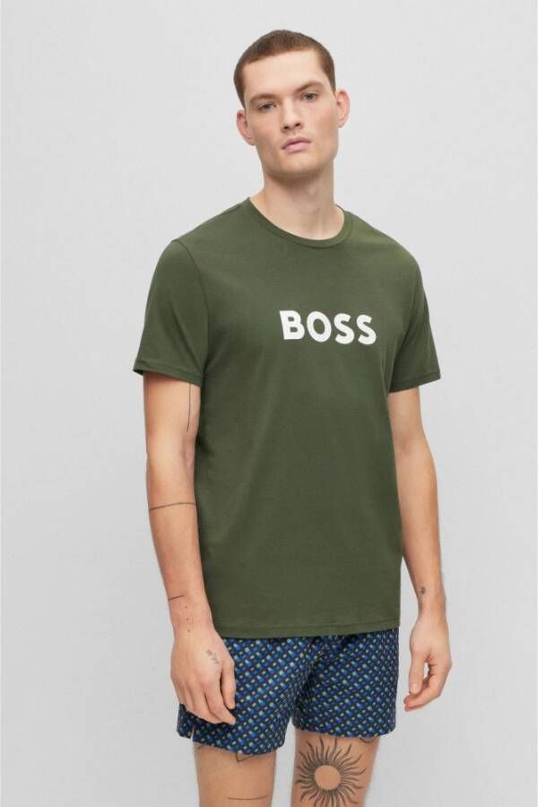 Hugo Boss T-Shirts Groen Heren