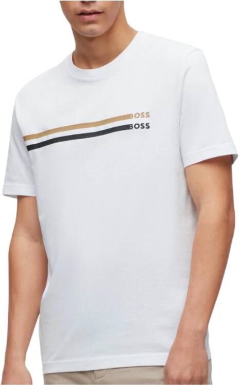 Hugo Boss T-Shirts Wit Heren