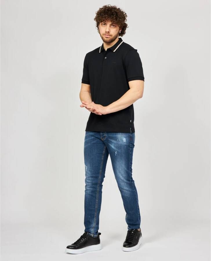 Hugo Boss T-Shirts Zwart Heren