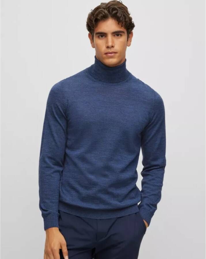 Hugo Boss Turtlenecks Blauw Heren