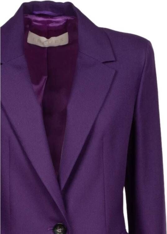 Iblues Paarse Spezia Blazer met knoopsluiting Paars Dames