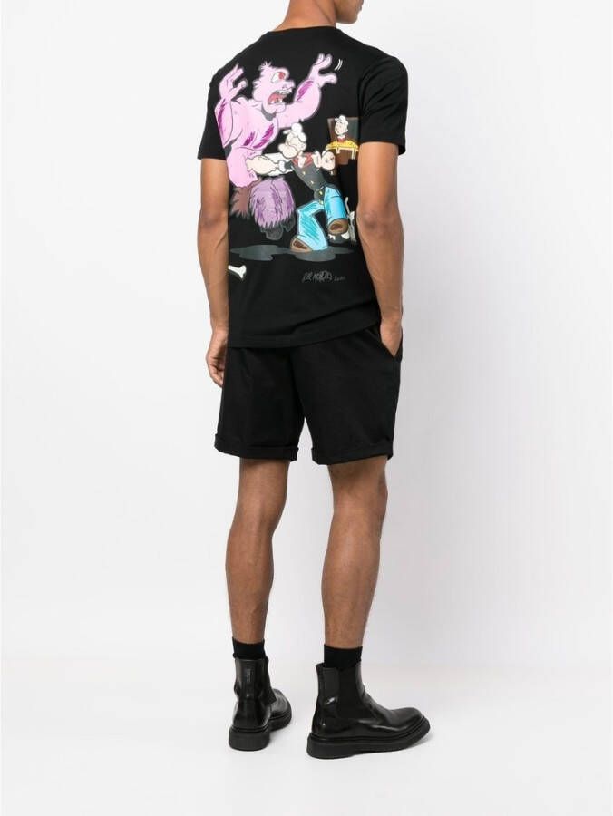 Iceberg Popeye tee Back Monster Zwart Heren