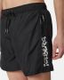 Iceberg Zwarte Swimshort met Taping Black Heren - Thumbnail 2