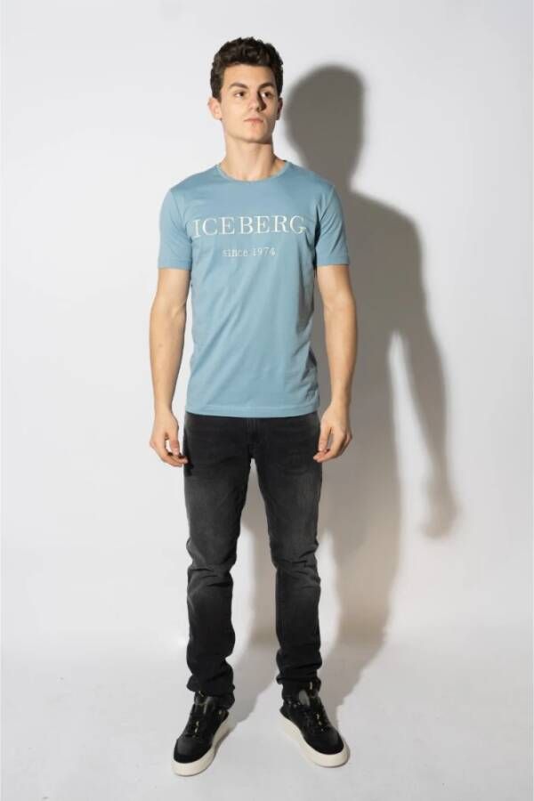 Iceberg T-Shirts Blauw Heren