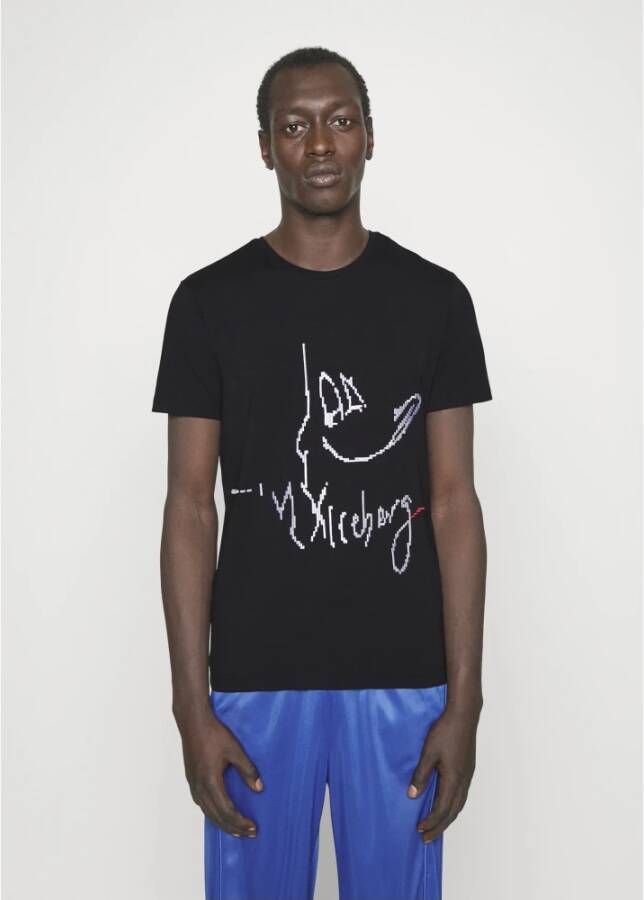 Iceberg T-shirt Daffy 3D Print Black Zwart Heren