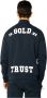 In Gold We Trust Blauwe Slim Fit Half Zip Sweater Blue Heren - Thumbnail 4