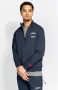 In Gold We Trust Blauwe Slim Fit Half Zip Sweater Blue Heren - Thumbnail 2