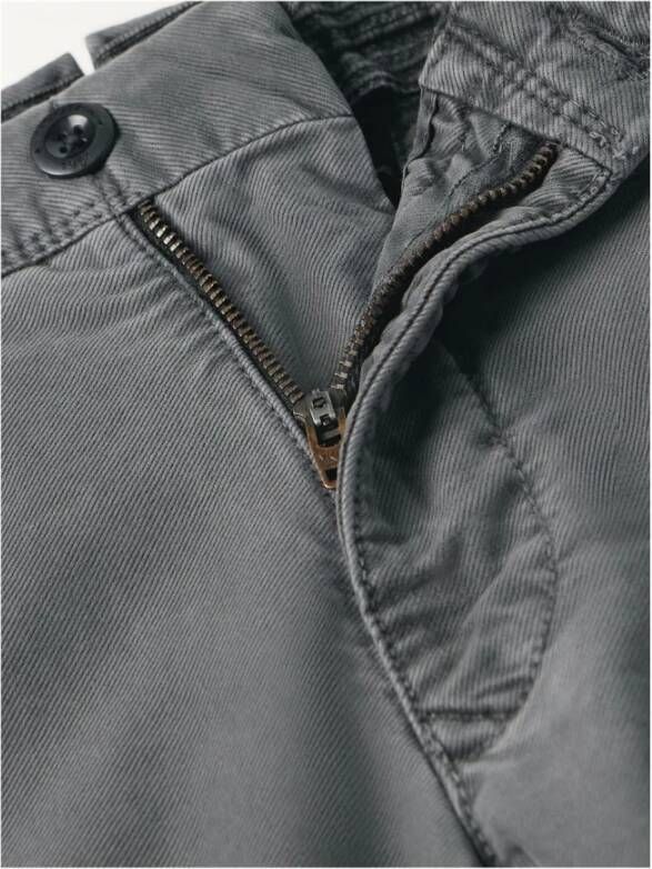 Incotex Italiaanse Perfectie: Grijze Tricochino Broek Grijs Heren