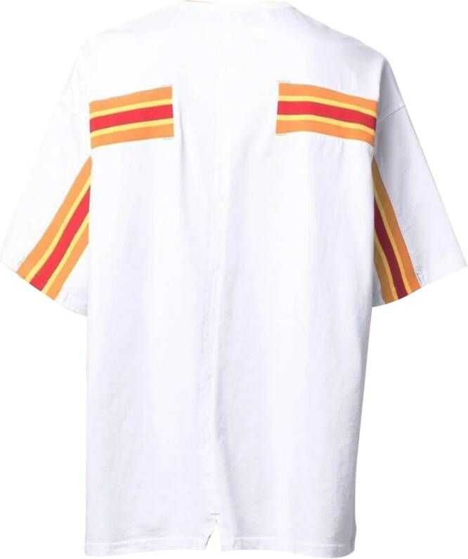 Incotex Witte T-Shirt met Giro Print Wit Heren