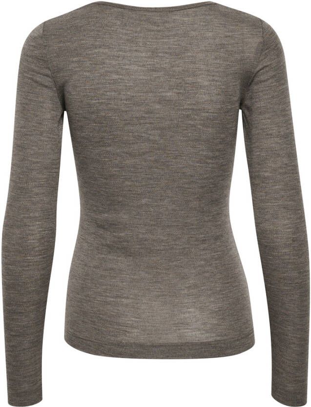 InWear Slim Fit Langemouw Top Bruin Dames