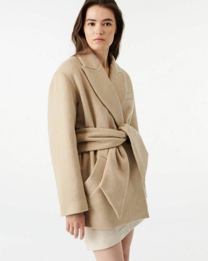IRO Jas met riem Beige Dames