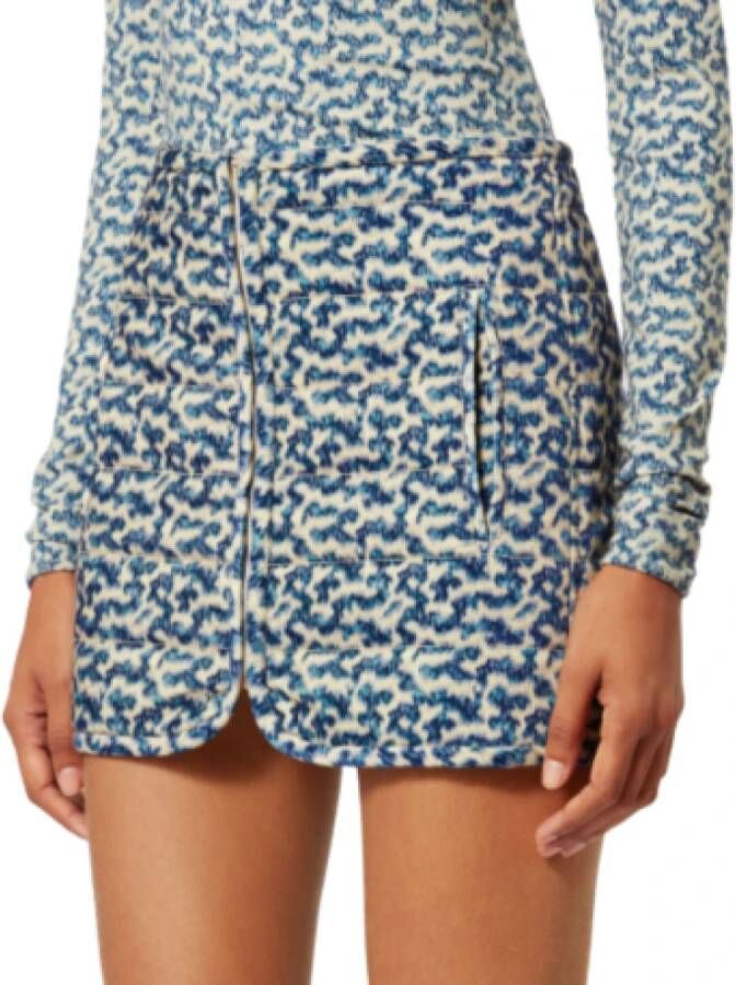 Isabel marant Arona Rok Kleur: Blauw Ecru Blauw Dames