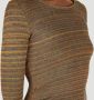 Isabel Marant Étoile Gestreepte Gebreide Mini Jurk Brown Dames - Thumbnail 2