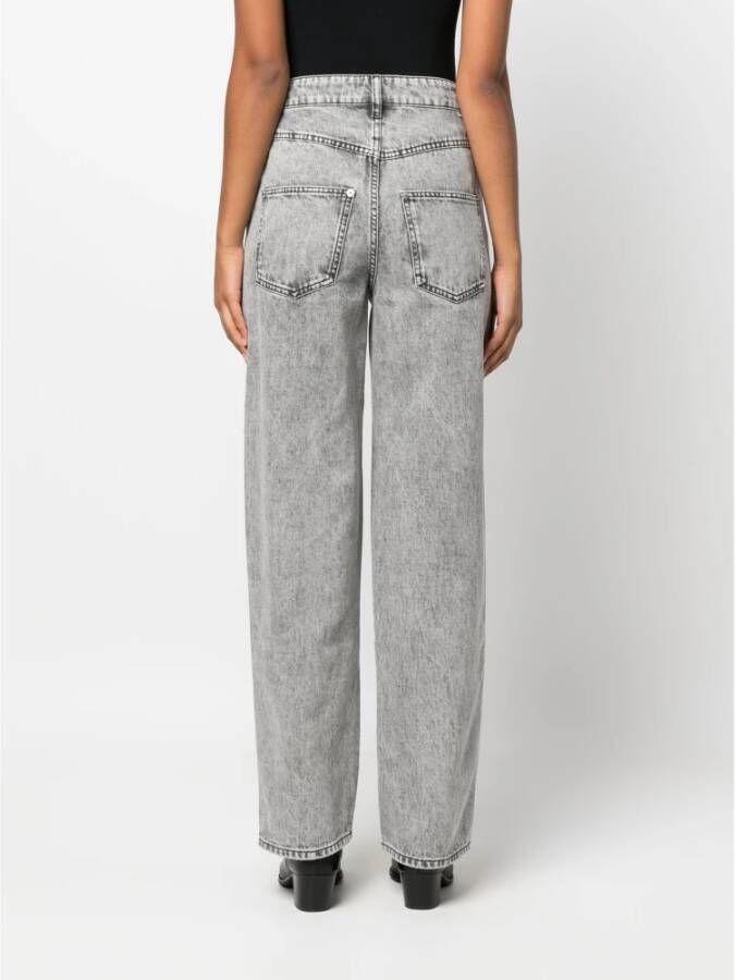 Isabel Marant Étoile Grijze Denim Jeans met Gebleekt Effect Gray Dames
