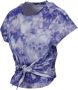 Isabel Marant Étoile Katoenen Tie Dye Cropped T-Shirt Purple Dames - Thumbnail 2