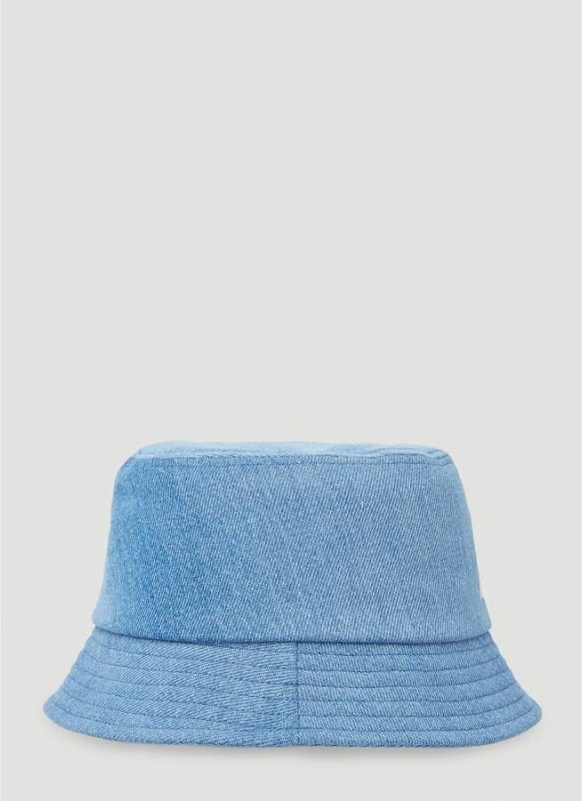 Isabel marant Denim Logo Bucket Hat Blauw Dames