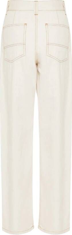 Isabel marant Hoge Ecru Cargo Jeans Wit Dames